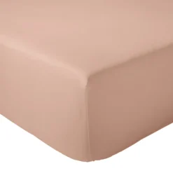 Drap-housse percale de coton uni bonnet 30 cm