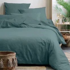 Drap housse uni en coton bio