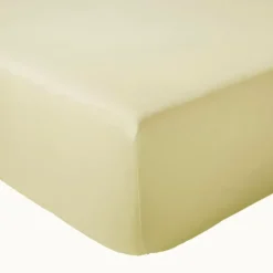 Drap-housse uni en satin de coton