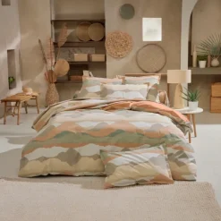 Drap percale de coton paysage abstrait