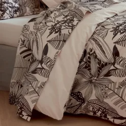 Drap plat aux impressions noires
