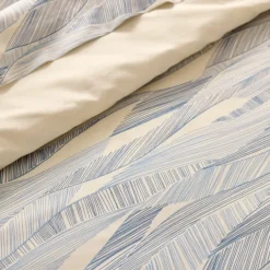 Drap plat coton 57 fils motif ondulé