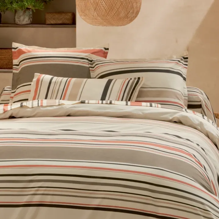 Drap plat coton rayures bayadère