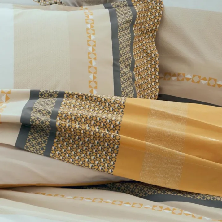 Drap plat en percale de coton au style ethnique chic