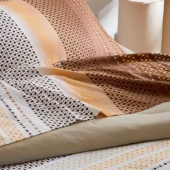 Drap plat esprit géométrique en coton