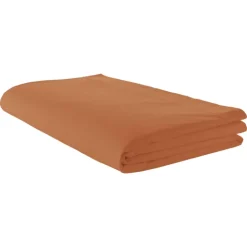 Drap plat piqué uni en percale de coton