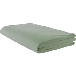Drap plat piqué uni en percale de coton