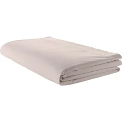 Drap plat piqué uni en percale de coton