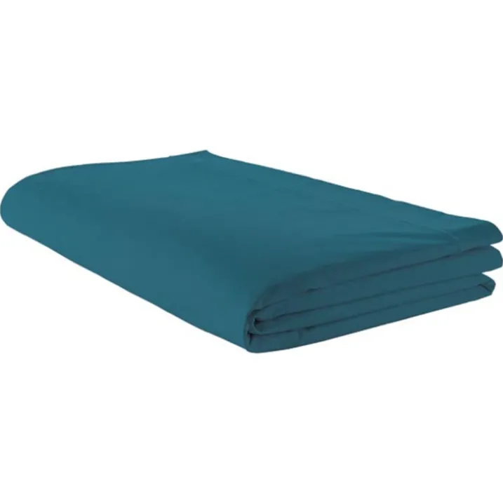 Drap plat piqué uni en percale de coton