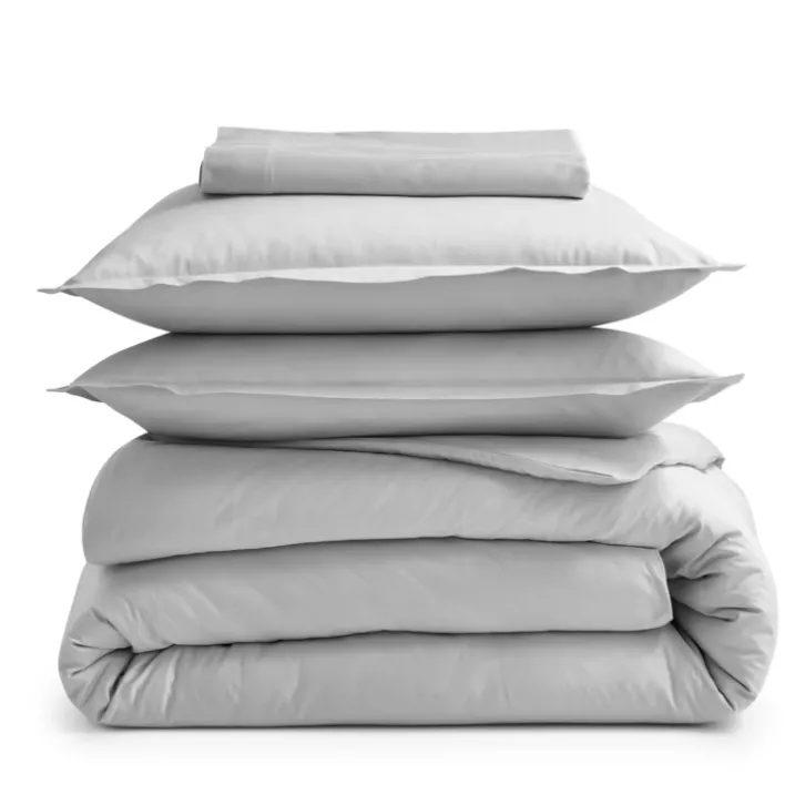 Drap plat piqué uni en percale de coton