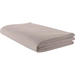 Drap plat piqué uni en percale de coton