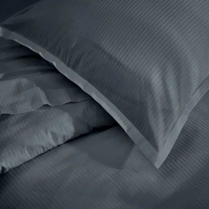 Drap satin de coton rayures ton sur ton