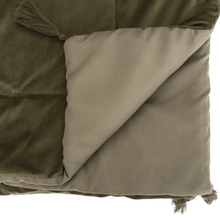 Édredon en velours et pompons