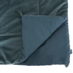 Édredon en velours et pompons