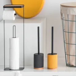 Dérouleur et réserve wc avec support pour portable