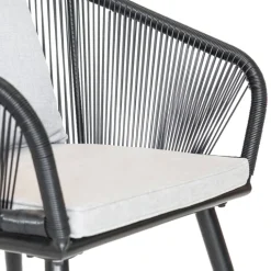 Duo de 2 fauteuils en résine tissée et cordes