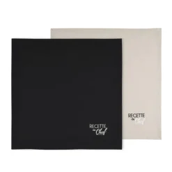 Duo de serviettes de tables bicolores