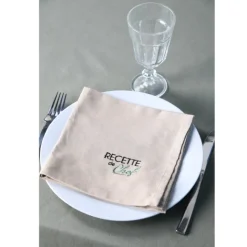 Duo de serviettes de tables bicolores