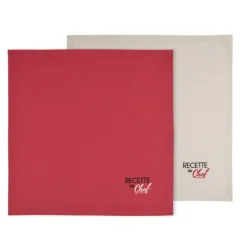 Duo de serviettes de tables bicolores