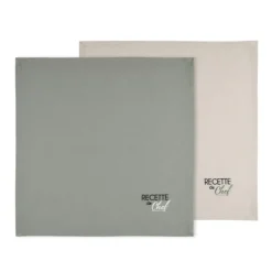 Duo de serviettes de tables bicolores