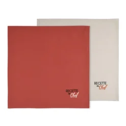 Duo de serviettes de tables bicolores