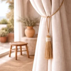 Embrasse pompon naturel