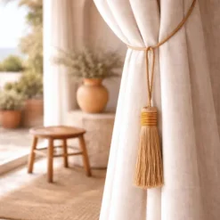 Embrasse pompon naturel