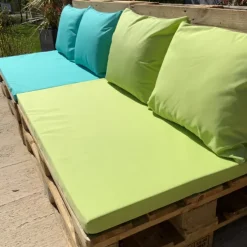 Ensemble de coussins palette en tissus téflon supérieur