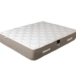 Ensemble matelas ferme avec ressorts ensachés 26 cm et sommier tapissiergris