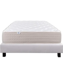 Ensemble matelas ferme avec ressorts ensachés 26 cm et sommier tapissiergris