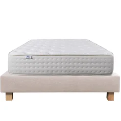 Ensemble matelas mousse 26 cm et sommier beige
