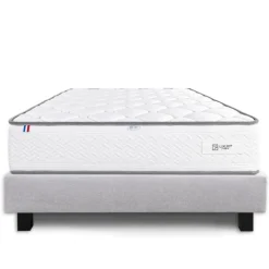 Ensemble matelas mousse 20 cm et sommier gris