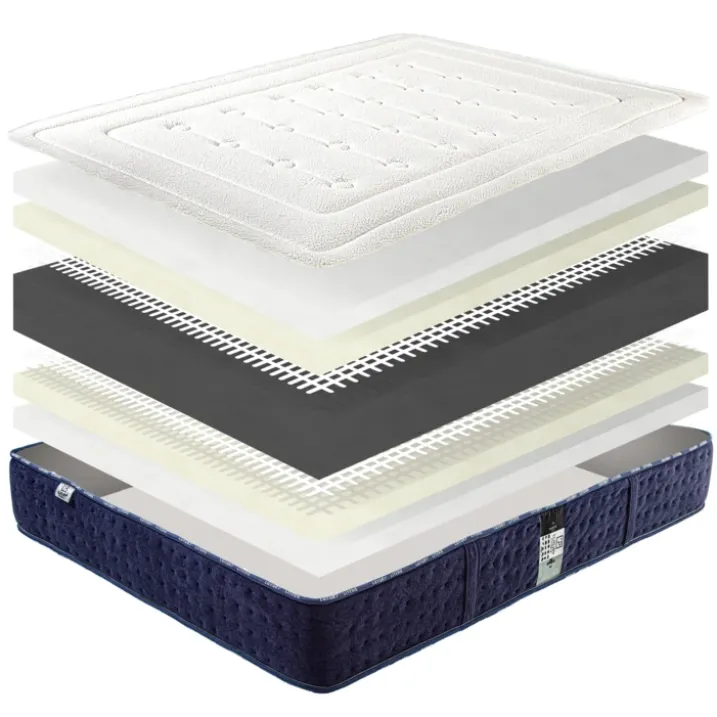 Ensemble matelas mousse 24 cm et sommier gris