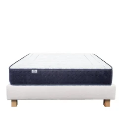 Ensemble matelas mousse 24 cm et sommier beige
