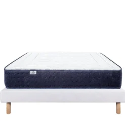 Ensemble matelas mousse 24 cm et sommier blanc