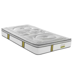 Ensemble matelas ressorts ensachés et sommier en bois