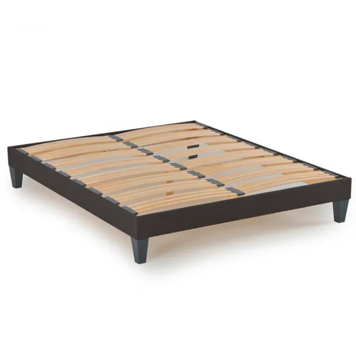 Ensemble matelas ressorts ensachés et sommier en bois