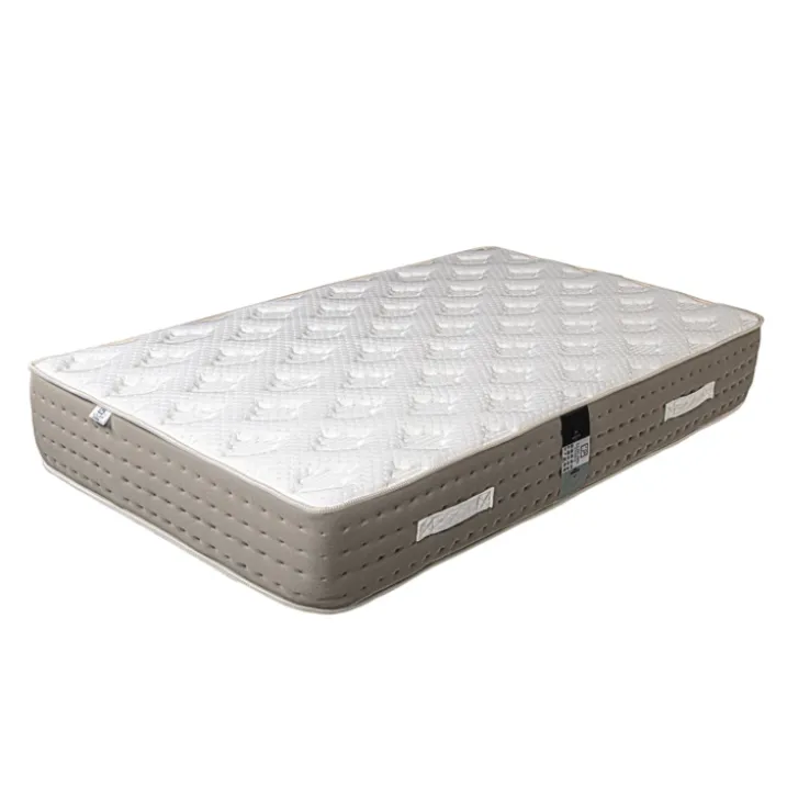 Ensemble matelas ressorts ensachés 26 cm et sommier beige
