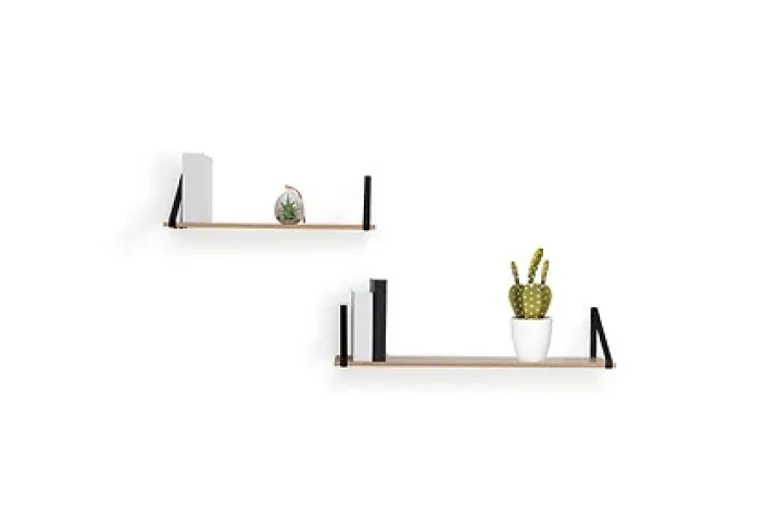 Etagère bois avec équerres métal à fixer