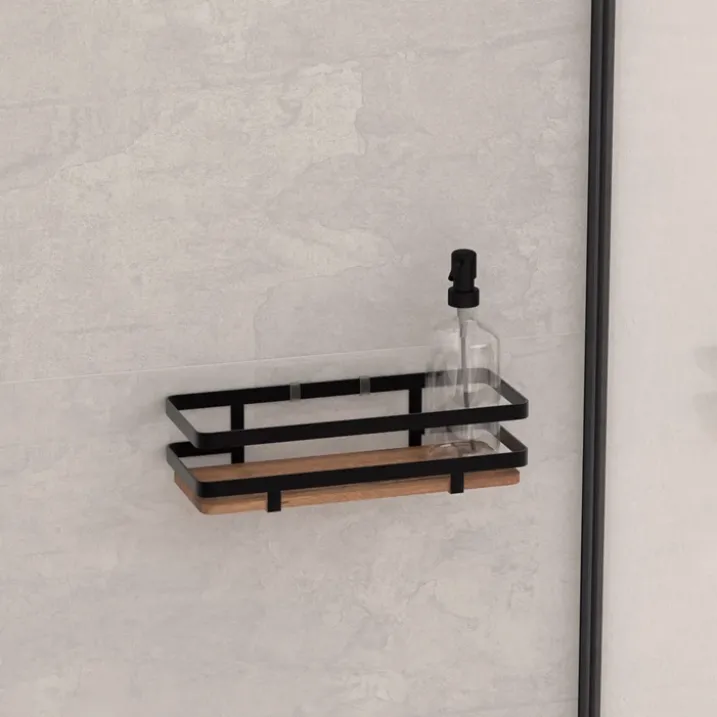 Etagère de douche sans perçage en bois