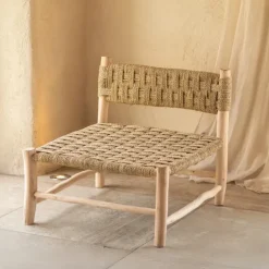 Fauteuil bas bois organique