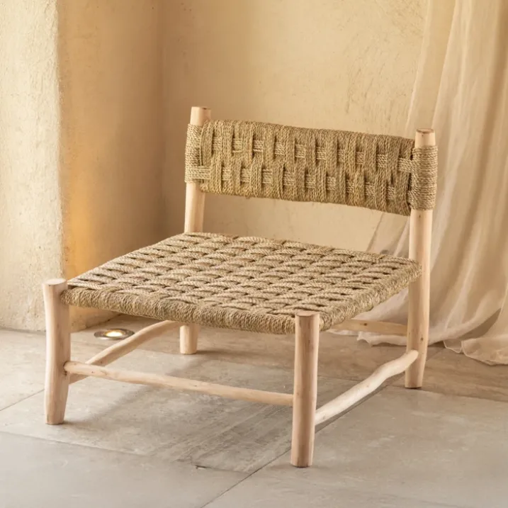Fauteuil bas bois organique