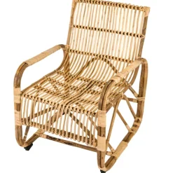 Fauteuil de jardin carré en rotin tressé avec accoudoirs