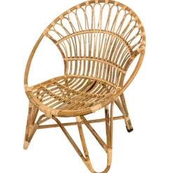 Fauteuil de jardin rond en rotin tressé