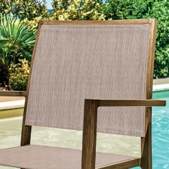 Fauteuil empilable en finition teck recyclé