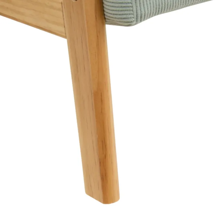 Fauteuil enfant en velours côtelé avec structure en bois