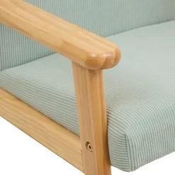 Fauteuil enfant en velours côtelé avec structure en bois
