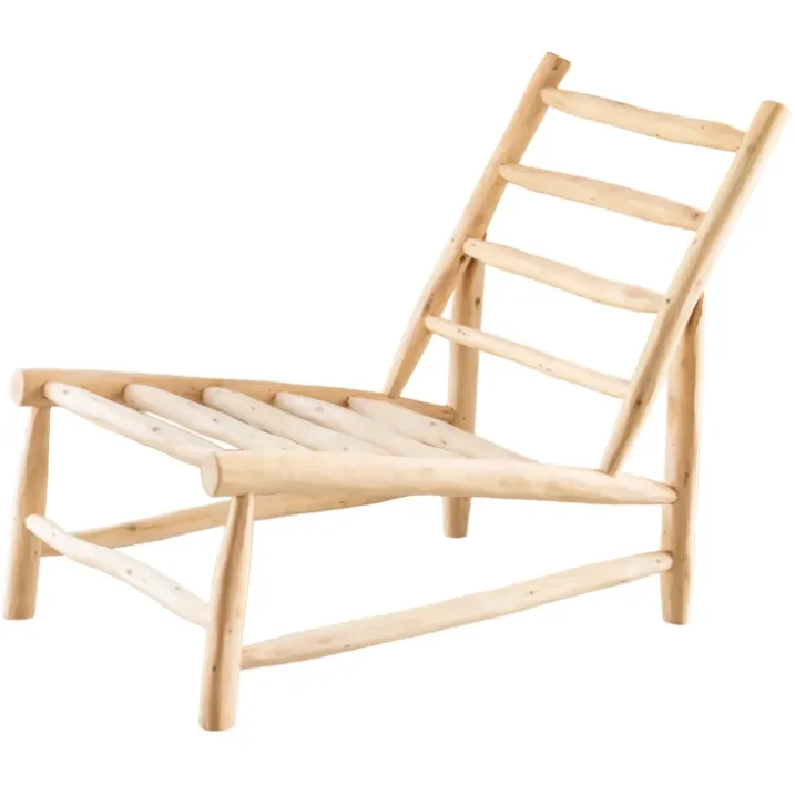 Fauteuil lounge bois organique