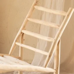 Fauteuil lounge bois organique