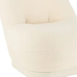 Fauteuil moelleux velours effet bouclette